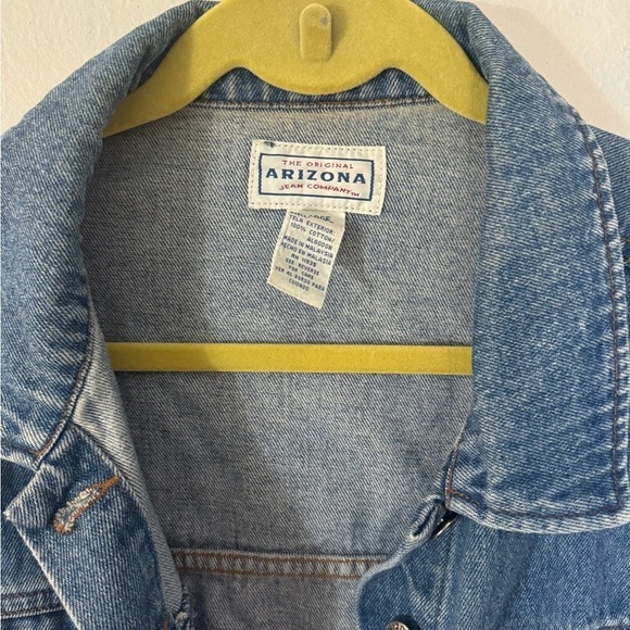 VINTAGE Arizona Jean Jacket Oversized Medium Wash Size Large - Picture 2 of 10